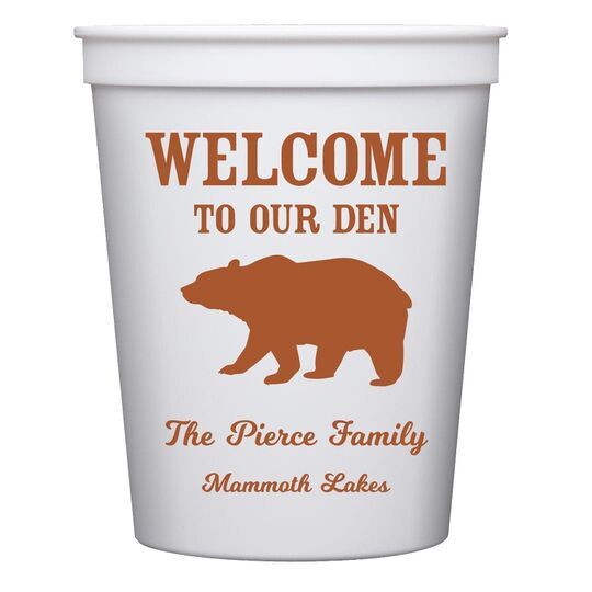 Welcome To Our Den Stadium Cups